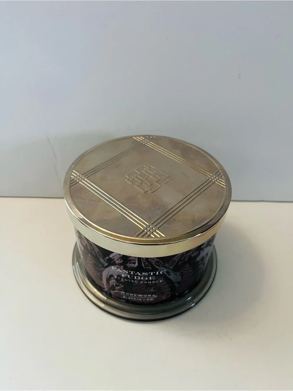 Homeworx Slatkin & Co. Fantastic Fudge Scented 3 Wick Candle Unburned 14 Oz.